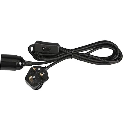 İngiliz tip fiş, E27 kablolu elektrikli ahşap lamba başlığı, lamba duylu, askılı tip, anahtarlı kablolu avize, DIY minimalist asma kablolu lamba
