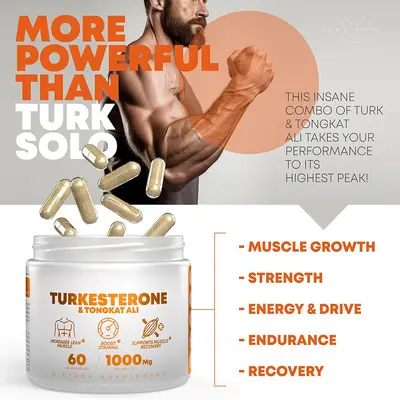 Turkesterone & Tongkat Ali Capsules Dietary Supplement - 4