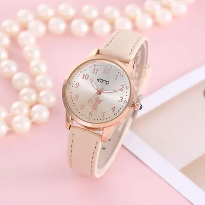 Koreanische Damen-Quarzuhr, wasserdicht, schlichtes Design - 4