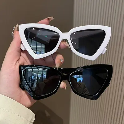 Triangle Cat-Eye Sunglasses for Women with UV Protection - 3