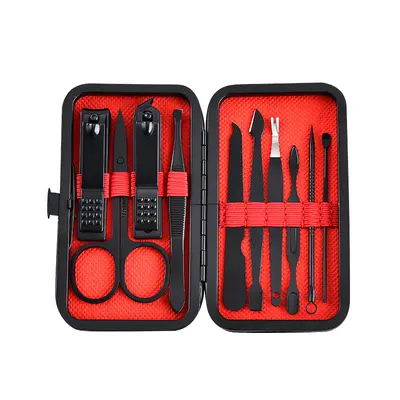 Nail scissors set, black, 8-piece or 24-piece - 9