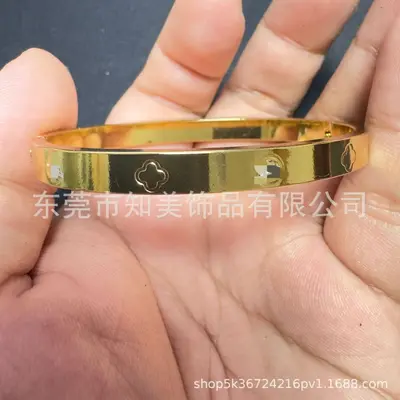 Grenzüberschreitender Bestseller Außenhandel Hot-Sale Douyin Influencer Live-Shopping Lagerbestand vollständig funkelndes Titanstahl-Armband für Damen farbbeständig Modeschmuck Großhandel - 11