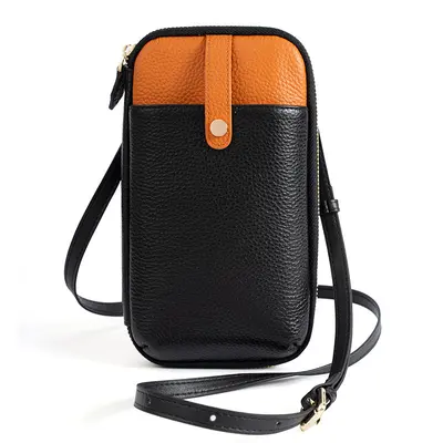 Crossbody-Handytasche aus echtem Leder, koreanischer Stil, Schultergurt - 7