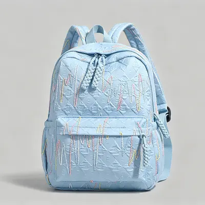 Girls' Backpack, Color-Block Design, for Primary School - 13