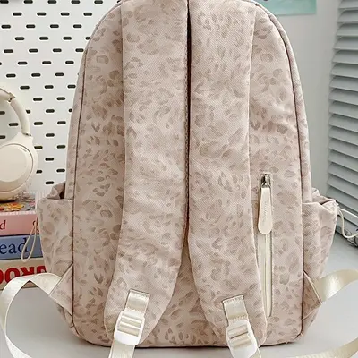 Leopard Print School Backpack, Large Capacity, for Teenagers - 3