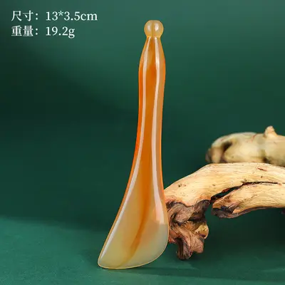 Imitations-Hornmeridian-Bürste Schabebrett speziell für Rücken, Nacken, Beine, Gesicht und Augen Sehnen-Akupunkturstab Harz Schönheits-Massagegerät - 11