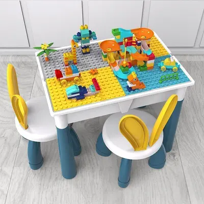 Large Building Block Table for Ages 3-6, Large Particle Compatible - 3