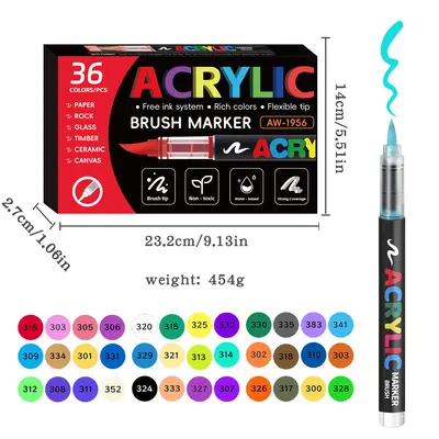 418 renk akrilik marker seti çocuklar için - 9