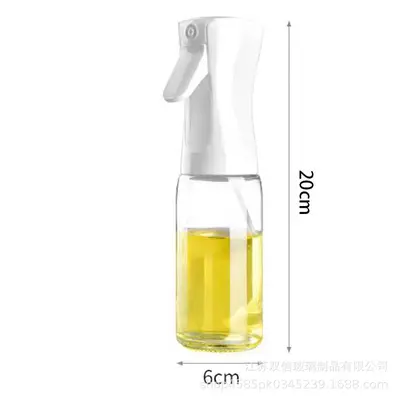 Toptan yağ sprey şişesi 200 ml mutfak sprey şişesi sprey şişesi yağ olmadan cam şişe basın asılı şeffaf yağ şişesi yağ sprey şişesi - 7