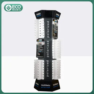 Rotatable Multi-Layer Corrugated Cardboard Supermarket Display Shelf