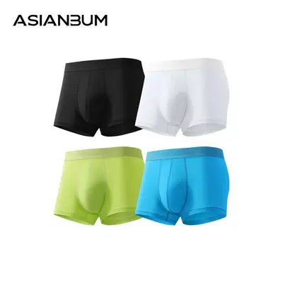 Asianbum Herren-Boxershorts aus Eisseide, U-Beutel