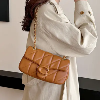 Women's Diamond Quilted Chain Shoulder Crossbody Bag, Small Chanel Style, 2026 - 5