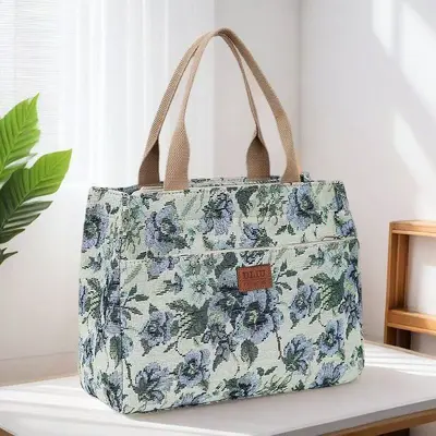 Retro-Handtasche mit Blumenmuster, großes Fassungsvermögen - 3