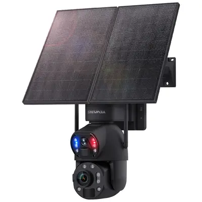 4G solar-powered camera, 36x optical zoom, night vision, 24-hour recording
