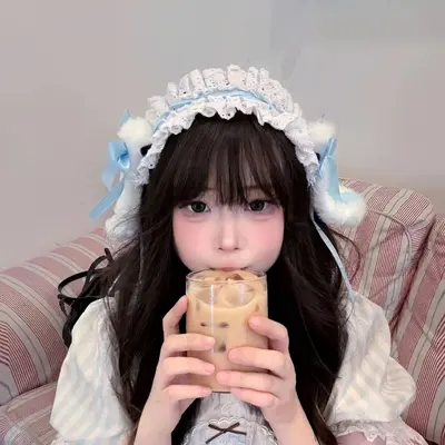 Han-Yang Eclectic Headwear Lo-Niang Bow Lop-Eared Rabbit Lolita Headband Hair Accessory Lolita Cute KC Rabbit Ears
