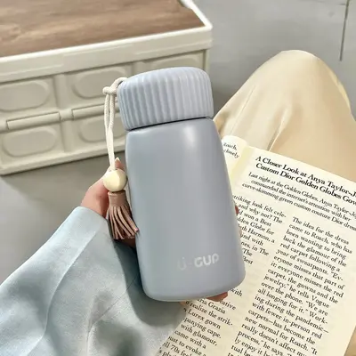 Kore Tarzı Mini Termos Bardak Kızlar İçin Taşınabilir 350 ml - 8