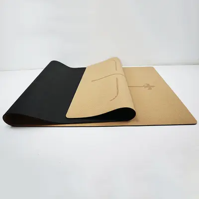 PU Natural Rubber Yoga Mat, Foldable, Double-Sided, Minor Flaw - 4