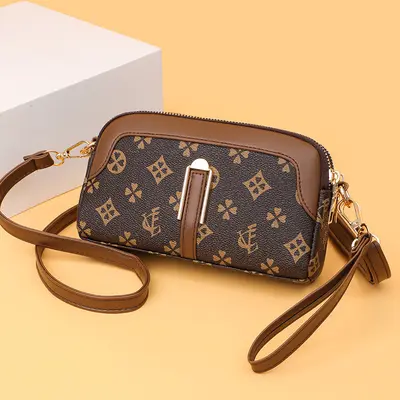 Women's Mini Shoulder Bag with Coin and Phone Compartment, Crossbody Clutch - 8