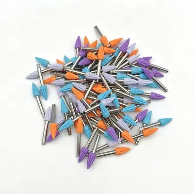 Dental Colorful Polishing Brush Polishing Cup Tooth Polishing Brush Nylon Polishing Brush Flat Head Brush Pointed Head Brush Polishing Tools - 11