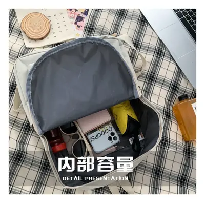 College Style Oxford Cloth Backpack, Large Capacity Breathable Travel Bag - 3