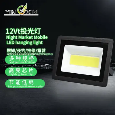 12V camping lamp with cord clip, portable emergency light