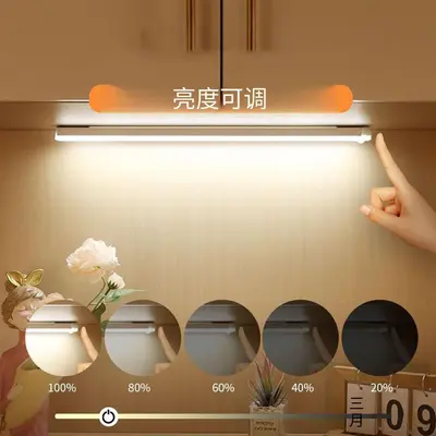 跨境led磁吸感应灯长条无线小夜灯USB充电床头柜灯人体感应衣柜灯