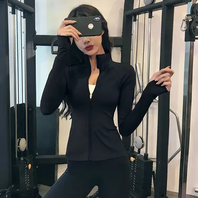 Women's Yoga Jacket, Long Sleeve, Quick-Dry, Zip Front - 7