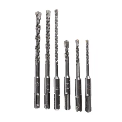 6-Piece SDS Hammer Drill Bit Set, Round Shank, 4-Flute Tungsten Carbide, for Concrete - 5