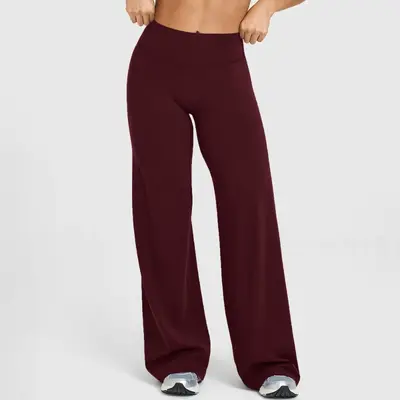 Women's Yoga Pants, High Waist, Wide Leg, Long - 11