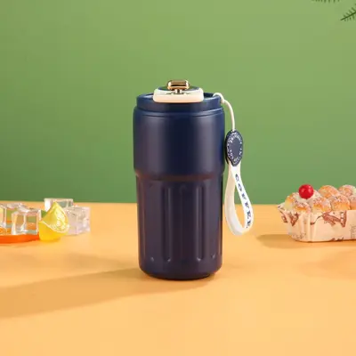 Titanium-Coated Stainless Steel Thermos Cup, Vacuum Double-Wall - 12