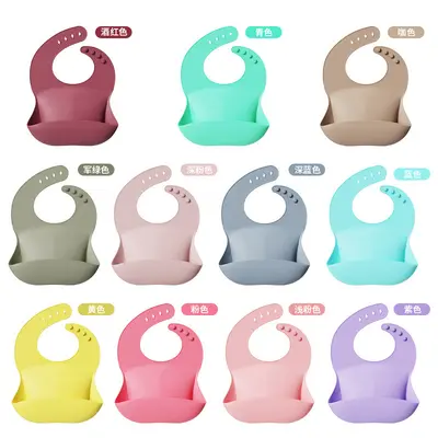 Children's silicone bib baby 3D feeding bib baby waterproof washable bib ultra soft drool bib saliva towel feeding bib