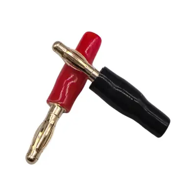 Full Copper Gold-Plated 4mm Banana Plug, Solderless, Soft Rubber Cable Cover