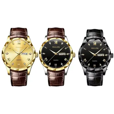 Swiss men's watch, quartz, ultra-thin, calendar, waterproof - 5