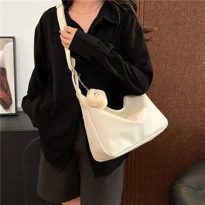 Women's Retro Solid Color Casual Shoulder Crossbody Bag - 4