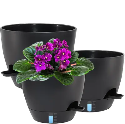 Self-Watering Plastic Planter with Visible Water Level for Balcony and Garden - 10
