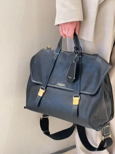 Women's Genuine Leather Backpack, Large Capacity, Laptop Compartment - 3