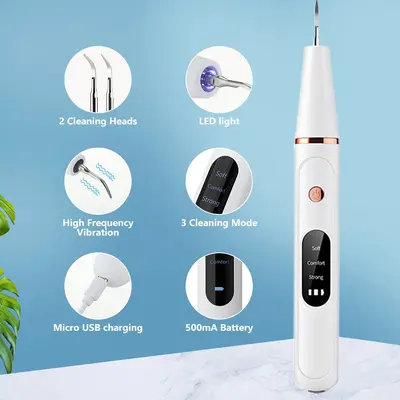 Portable Ultrasonic Dental Scaler, Tartar Remover for Home Use - 3