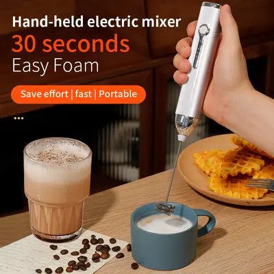 Cross-border bestselling electric egg beater milk frother coffee foamer whisk milk mixer cordless egg beater