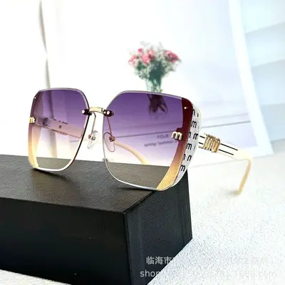 Minimalistische Damen-Sonnenbrille im Halbrahmen - 13