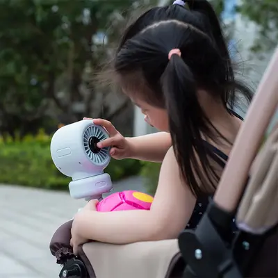 Rechargeable Mini Stroller Fan with Octopus Clip, Oscillating