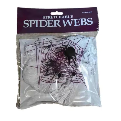 Halloween Spider Web and Spider Cotton Haunted House Decor Set - 6