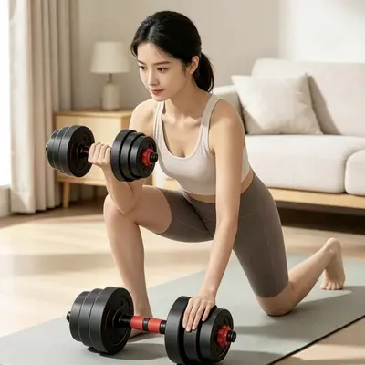 Dumbbell Men's Fitness Home Eco-friendly Material Silent Odorless Dumbbell Barbell 2-in-1 Set - 3