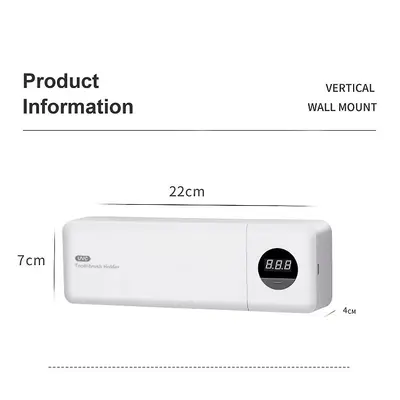 Household Smart Wall-Mounted Automatic Toothbrush Sterilizer with UV Light
