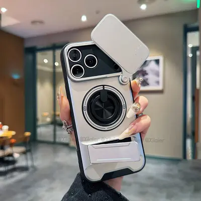 iPhone 18 Pro Max Case with Sliding Camera Cover and Ring Holder - 13