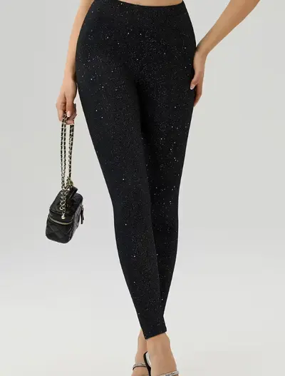 High Waist Tight Yoga Leggings for Women with Starry Sky Gradient Print