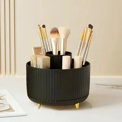 Desktop rotating makeup brush storage tube cosmetics storage rack dressing table eye shadow brush lipstick box pen holder - 10