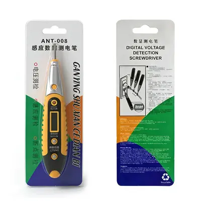 Non-Contact Smart Voltage Tester Pen with Light and Sound Alarm - 10