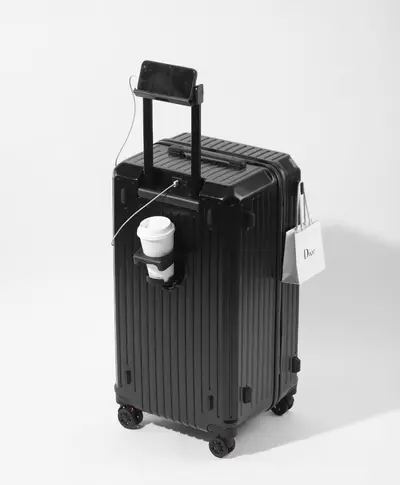 Origin: Jiaxing Pinghu, elevated large capacity zippered suitcase, five-wheel trolley suitcase, travel luggage, unisex combination lock suitcase. - 10
