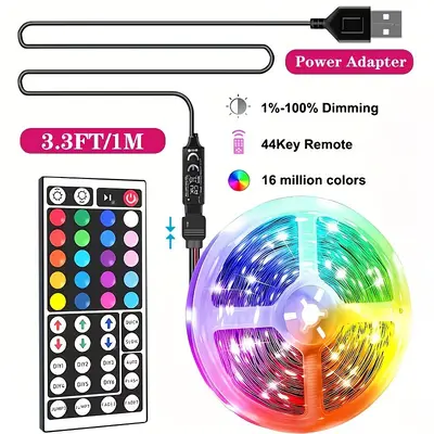 5V RGB LED Strip 5050, Bluetooth APP Control, USB, Self-Adhesive - 11