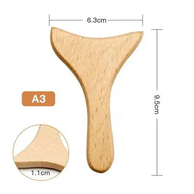 Amazon-Buchholz kleines Massageset Lotus, handgefertigte Massagezubehöre aus Lotusholz, massives Lotusholz, handgeschnitztes Set - 8